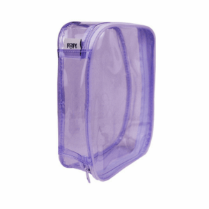 Estojo Porta Objetos Transparente Clean LILÁS - FOFY - UND