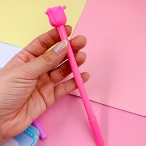 Caneta Fofa Broto de Rosa - Pacote 6 Und