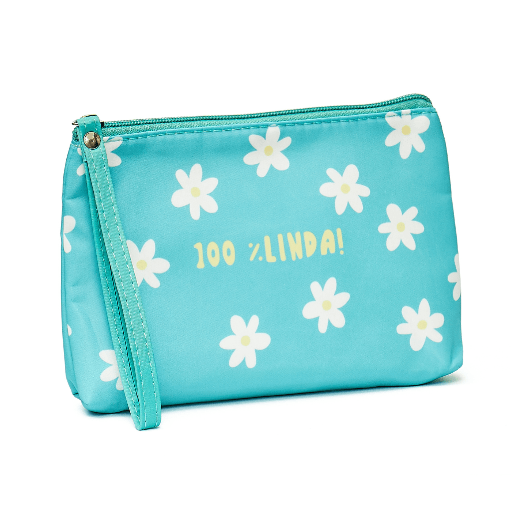 Necessaire Bolsinha de Mão Verde 100% LINDA 14x20cm - FLORIE - UND