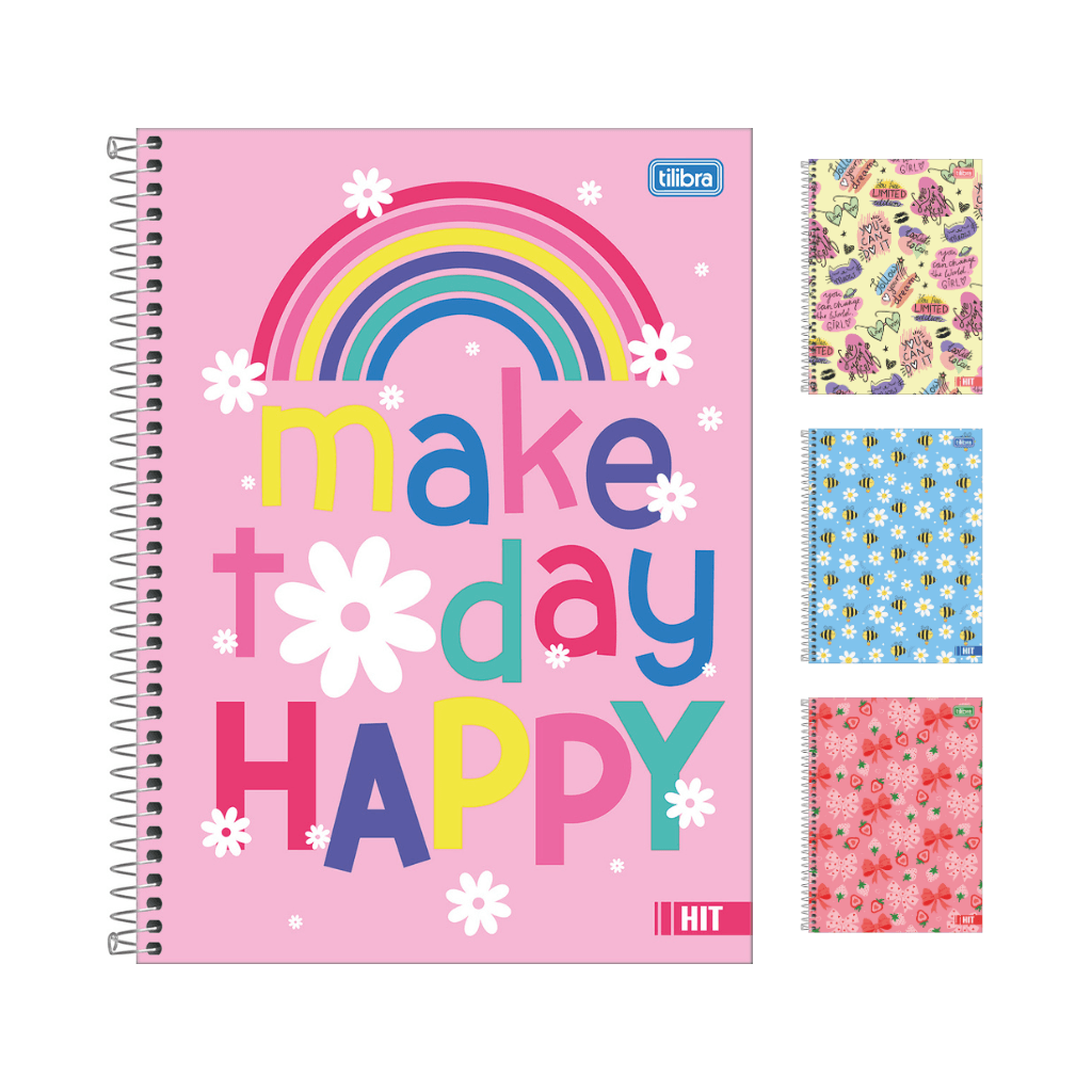 Caderno Universitário Espiral 10 M 160 fls HIT FEMININO - TILIBRA - UND