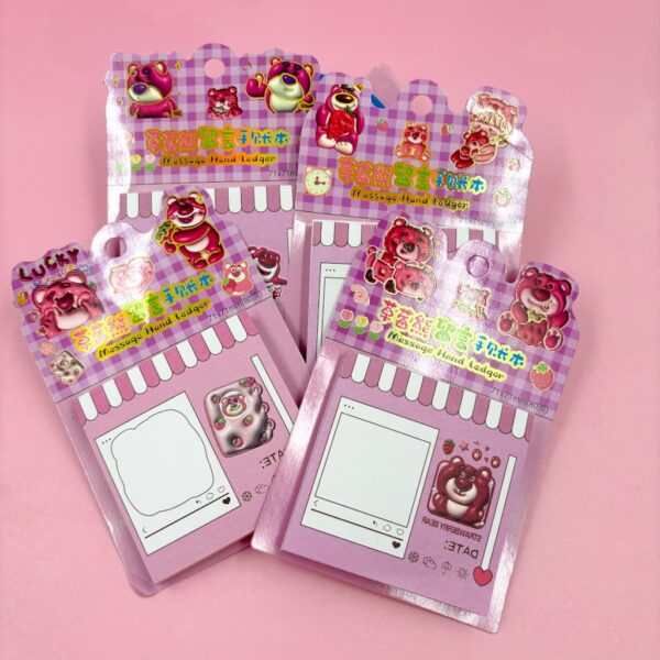 Bloco de Notas Fofo Ursinho Lotso - 4 Und