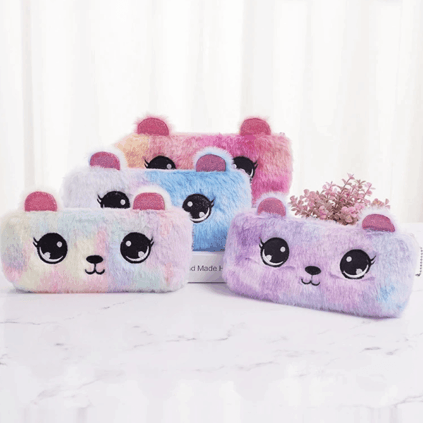 Estojo Fofo Pelúcia Gatinhos