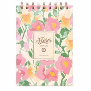 Planner Diário Flores Tropicais 13x18cm 60 Fls - SKYPAPER - UND