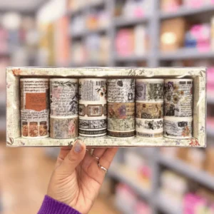 Kit Fita Washi Tape VINTAGE - IMPORTADO - CX 18 UND