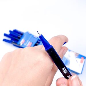 Caneta Hidrográfica Fineliner 0.4mm Azul KAZ - CX 10 UND