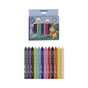 Giz de Cera Ursinho Pooh Leo e Leo - Cx 12 Cores