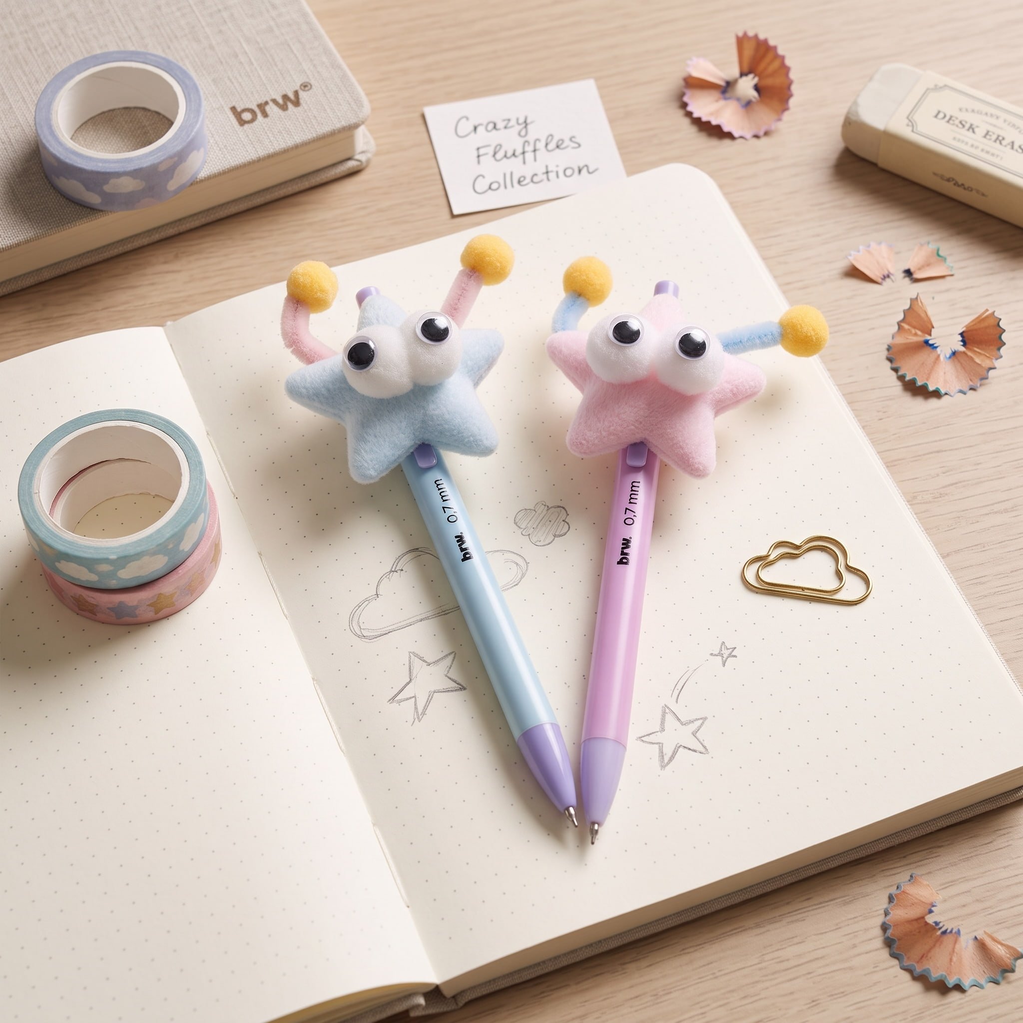 Lapiseira Plástica 0.7mm CRAZY FLUFFLES - BRW - UND