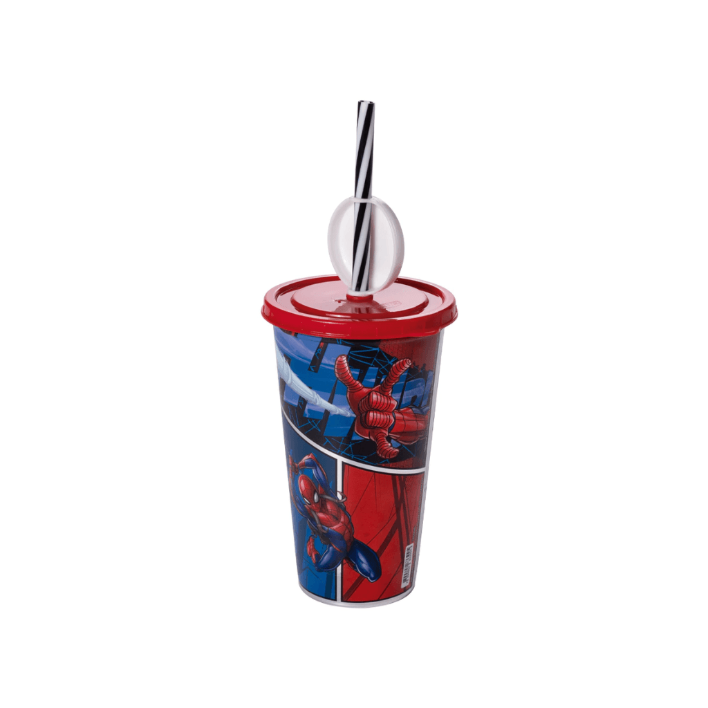 Copo Refri c/ Pin Homem-Aranha Metalizado 500 ml - PLASÚTIL - UND