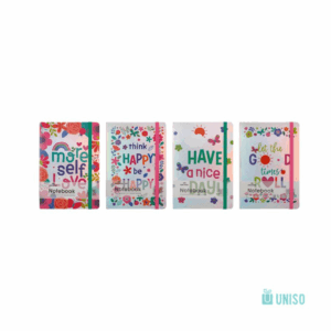 Caderno A6 Pautado Happy Day c/ Elástico 10,5x14,5cm 96 fls - UNISO - UND