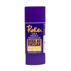 Cola Bastão Mágica Triangular 8g Roxa - ROKE - 6 UND