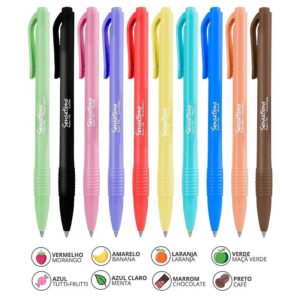 Caneta Clic Perfumada Sortidas 0.7mm Newpen - 10 Und