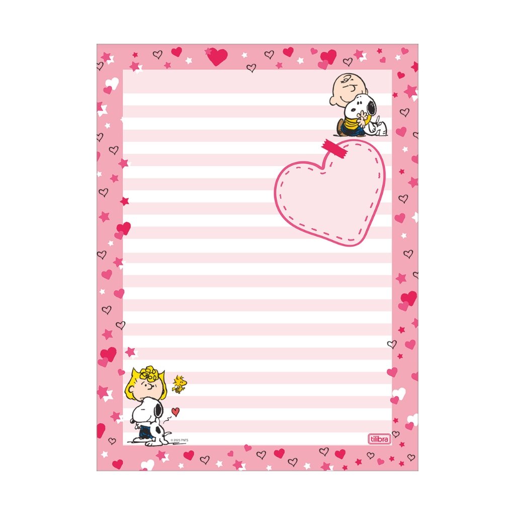 Caderno Colado Papel de Carta 50 fls SNOOPY - TILIBRA - UND