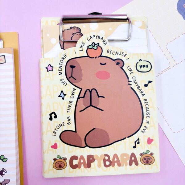 Mini Prancheta Bloco de Notas Capivara