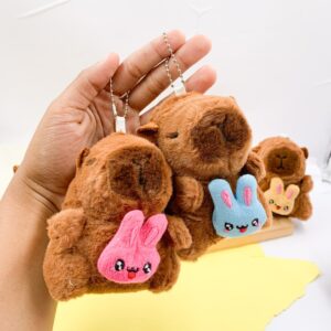 Chaveiro Fofo Pelúcia Capivara Rabbit Cat 12 cm - UND