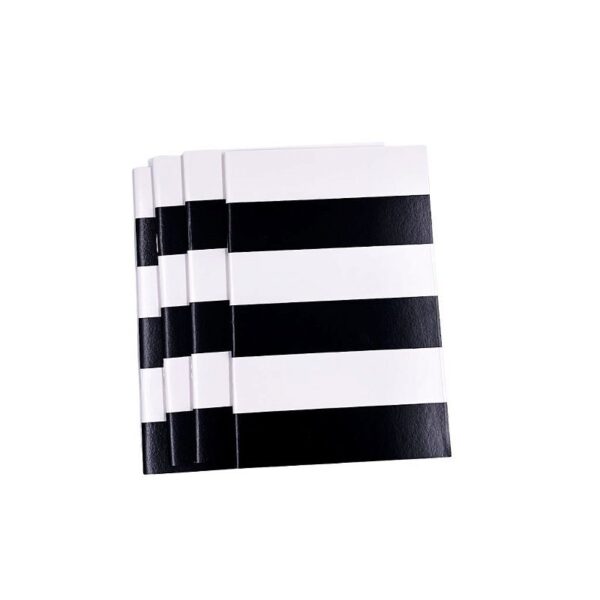 Caderno Grampeado Pautado 120X180mm Black BRW - Pacote c/4 Und