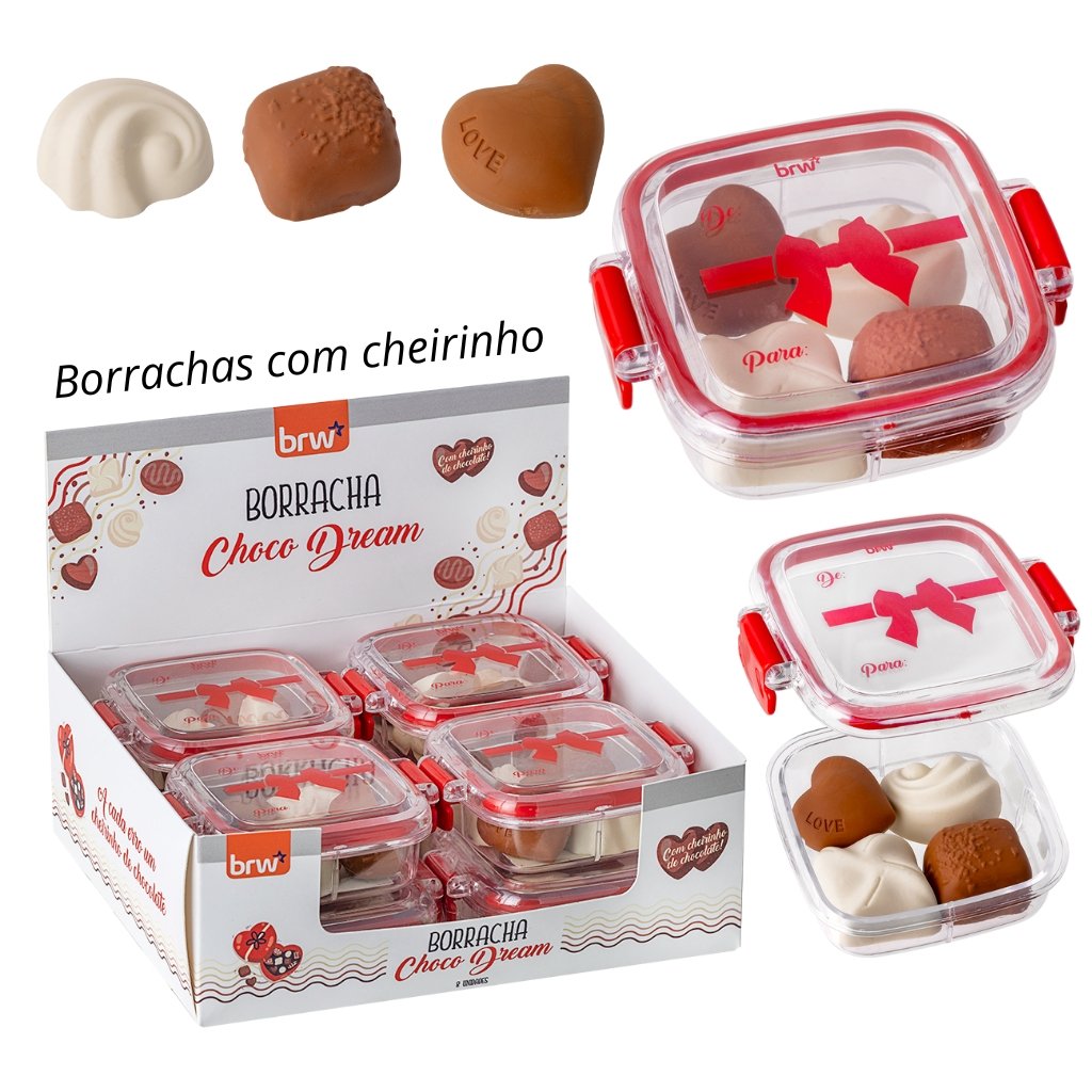 Borracha Choco Dream c/ Cheiro - BRW - DISPLAY c/ 8 POTES