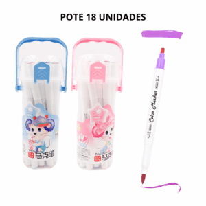 Caneta TOUCH + BRUSH Ponta Pincel - Marcador PARA COLORIR - POTE 18 CORES