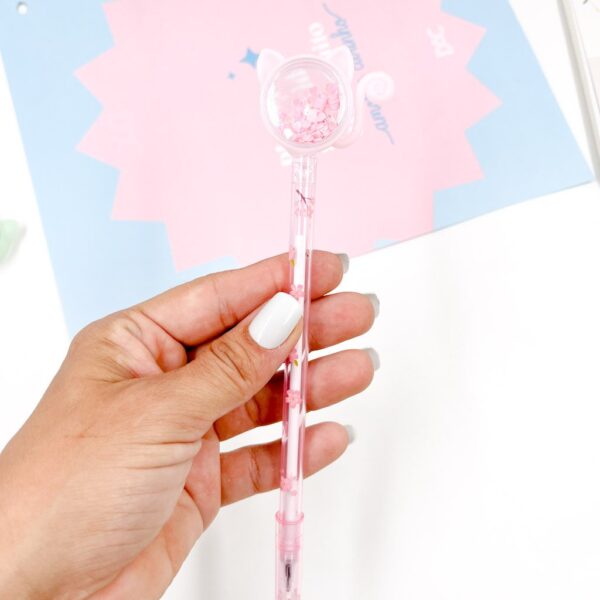 Caneta Fofa Cristal Gatinho Honey - PACOTE 6 UND