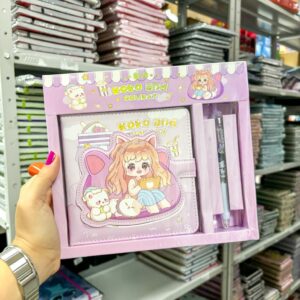 Kit Caderno Luxo Menininhas + Caneta