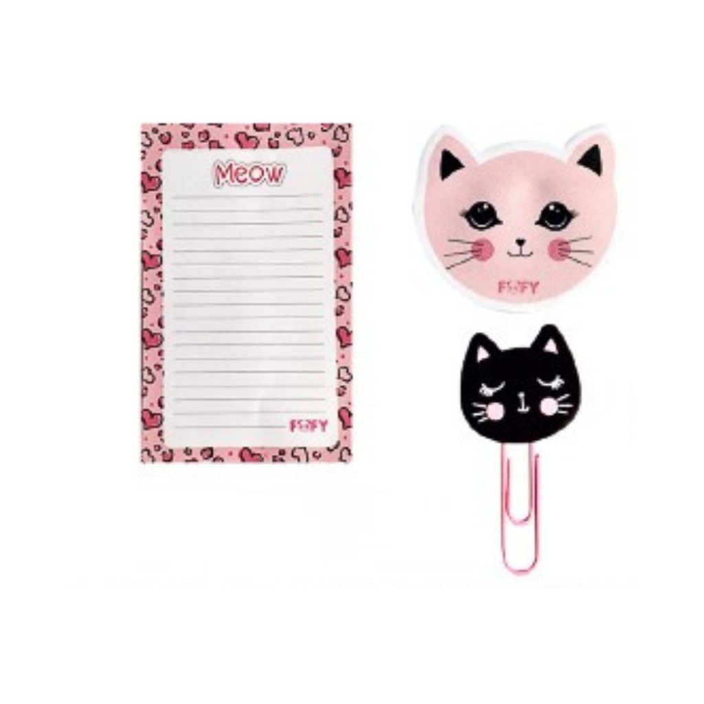 KIT de Anotações GATINHOS 5 Peças - FOFY - UND