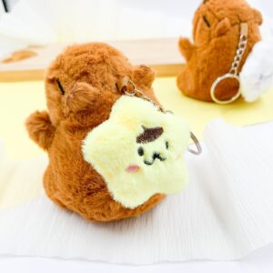 Chaveiro Fofo Pelúcia Capivara Estrelinha 10cm - UND