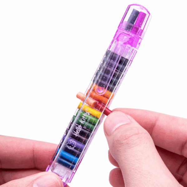 Giz de Cera Caneta Troca Ponta Hello Kitty Leo e Leo - Blister 20 Cores