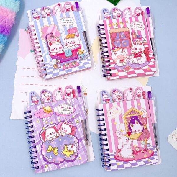 Mini Caderno Aramado c/ Caneta Bichinhos  Holiday