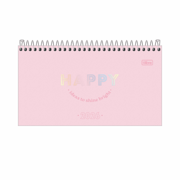 Agenda de Bolso Espiral 16,7 x 8,9 cm HAPPY - TILIBRA - UND