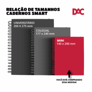Caderno Smart Mini Hello Morango c/ Cheirinho 80 Folhas DAC