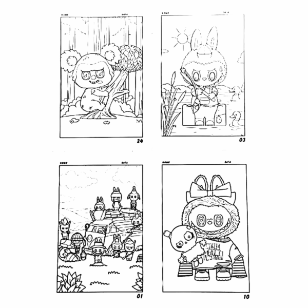 Card para Colorir Labubu - UND