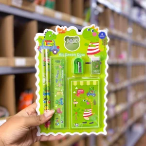 Kit Escolar Meu Green Dino 6 Peças - FOFY - BLISTER