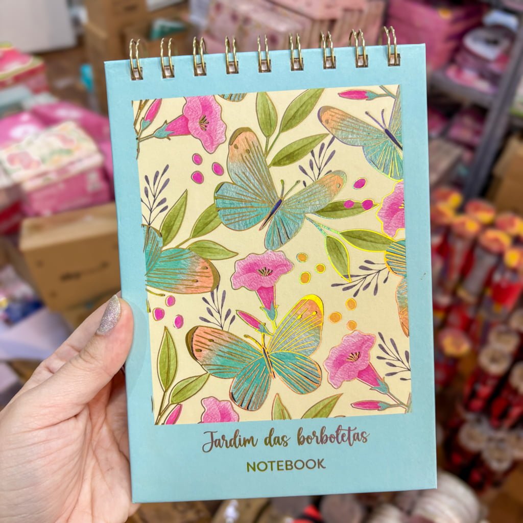 Caderno de Anotações Jardim das Borboletas 12,7x18cm 80 Fls - SKYPAPER - UND