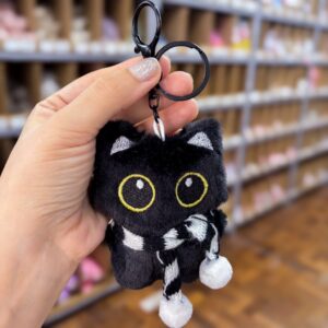 Chaveiro Tendência Charm Pelúcia Gato Preto - IMPORTADO - UND
