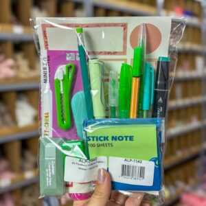 Kit Papelaria 15 Itens Paleta - VERDE - PACOTE