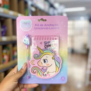KIT de Anotações Unicórnio Lovers 2 Peças - FOFY - BLISTER