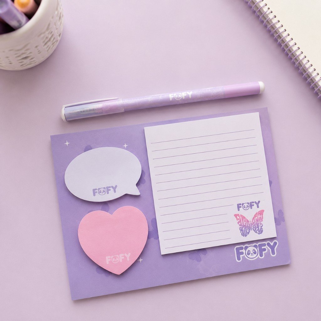 Kit de Anotações Butterfly Soft 4 Peças - FOFY - UND