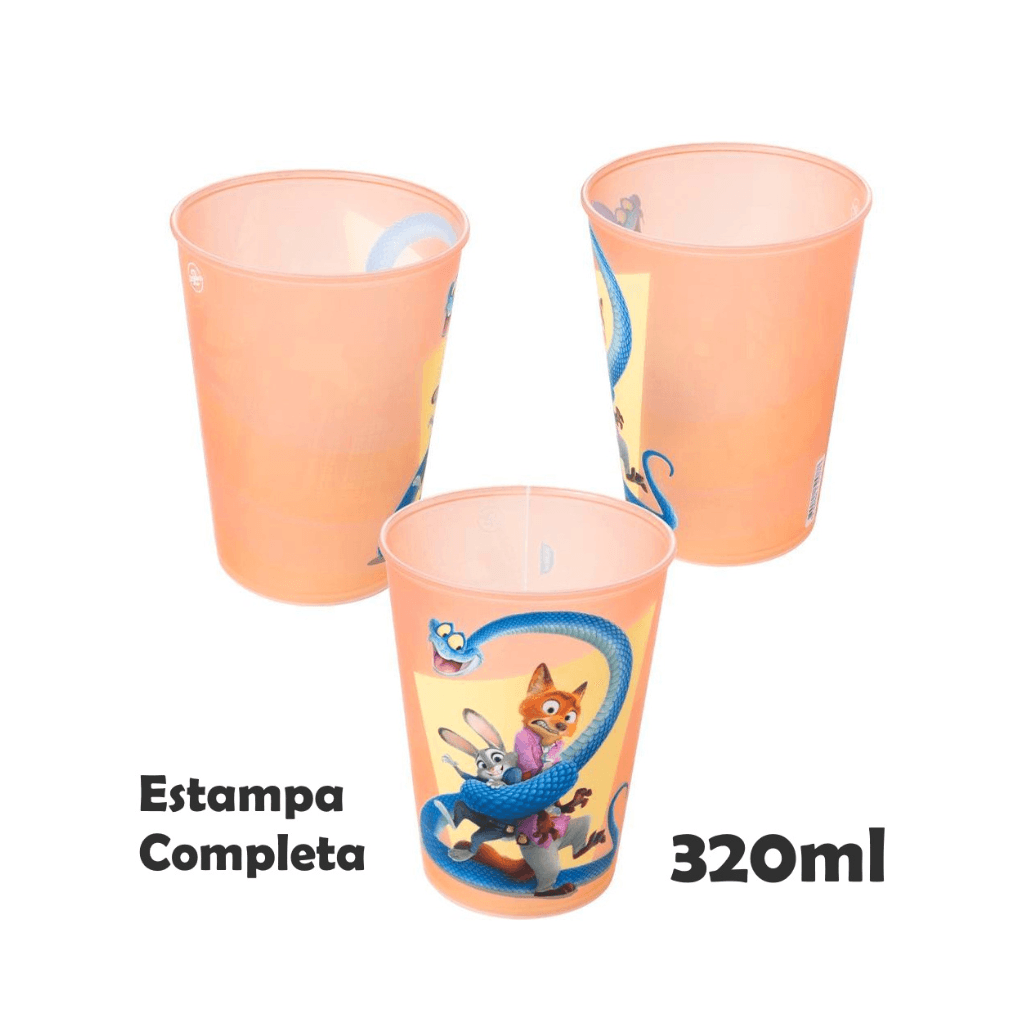 Copo Zootopia Sortido 320ml - PLASÚTIL - UND