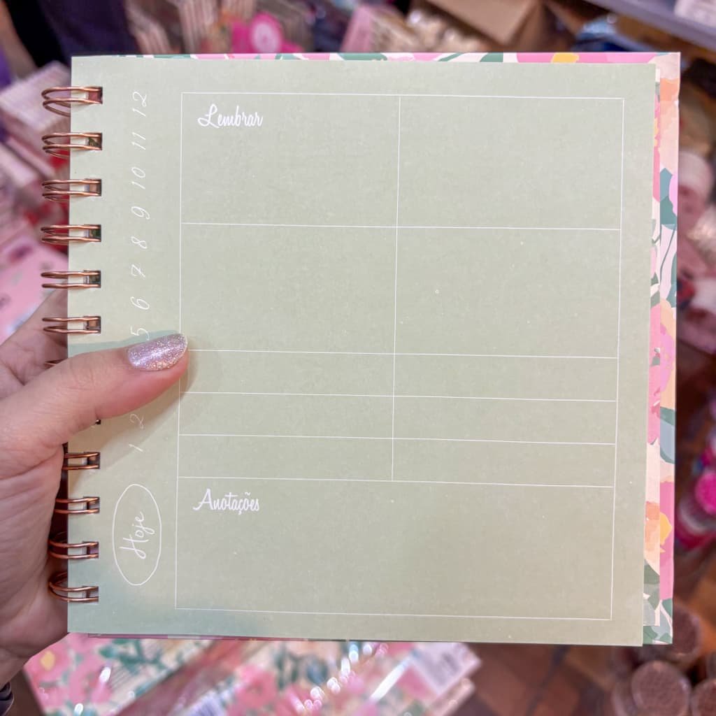 Planner Flores Tropicais 16,5x16,5cm 80 Fls - SKYPAPER - UND