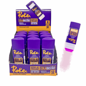 Cola Bastão Mágica Triangular 8g Roxa - ROKE - UND