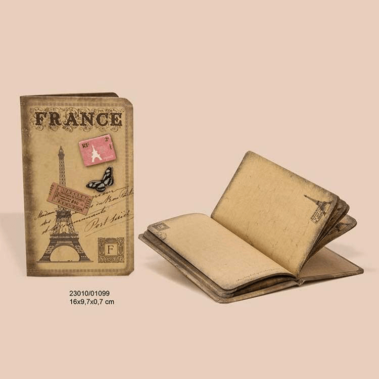 Caderneta Capa Dura Vintage Scrapbook 16x9,5 cm - IMPORTADO - UND