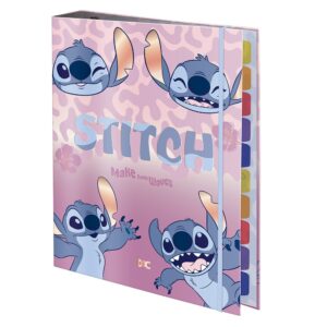 Fichário Universitário Disney Stitch com elástico DAC