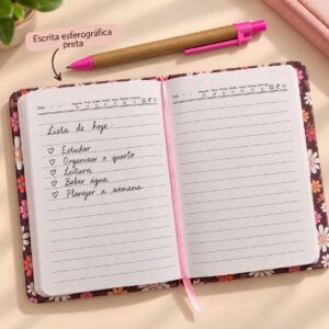 Kit Presente Floral Caderno + Caneta 15,5x17,5cm - IMPORTADO - UND