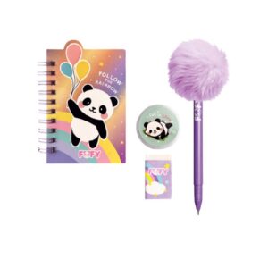 KIT Escolar Panda Colors 4 Peças - FOFY - BLISTER