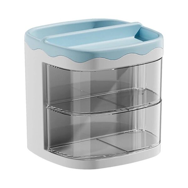 Porta Canetas Premium Gaveteiro Transparente c/ Adesivo