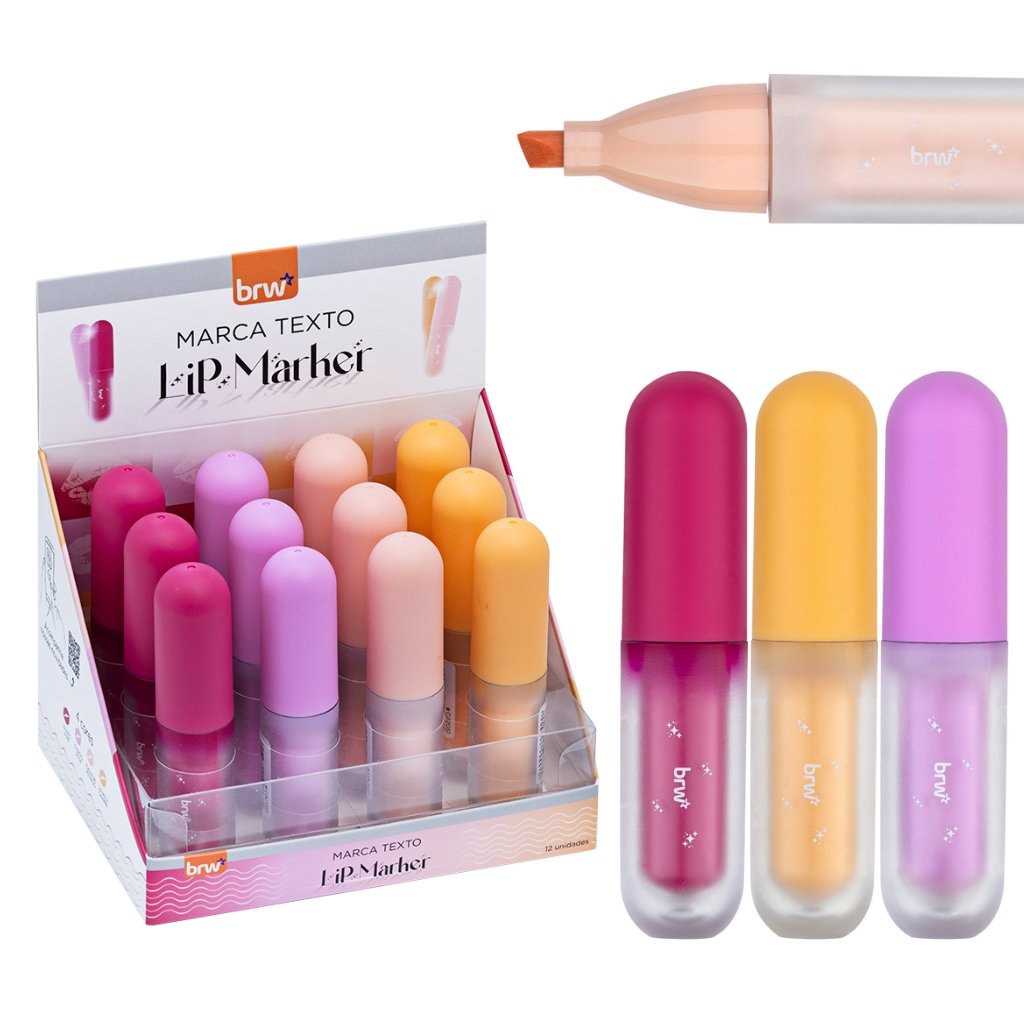 Marca Texto Lip Marker - BRW - CX 12UND