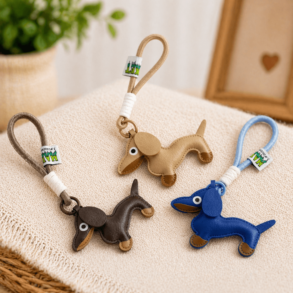 Chaveiro Tendência Charm Cachorro Linguiça Courino - IMPORTADO - UND