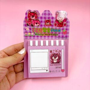 Bloco de Notas Fofo Ursinho Lotso - 4 Und