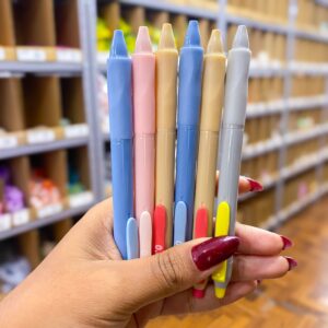 Caneta apagável Gemei Eraser Color  - IMPORTADO - PACOTE 6 UND