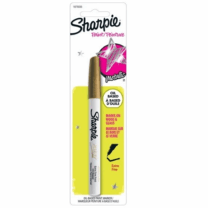Marcador Permanente Oil Ultrafina Dourado SHARPIE - Blister 1 Und