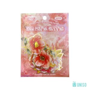Kit Adesivo Decorativo Magia das Flores 4,5x4,5cm - UNISO - PACOTE 20 UND